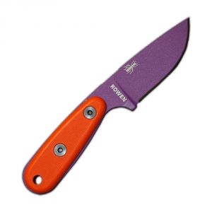 ESEE Izula Purple Izula Fixed Blade Knife w/ Orange G10 Handles and Molded Polymer Sheath